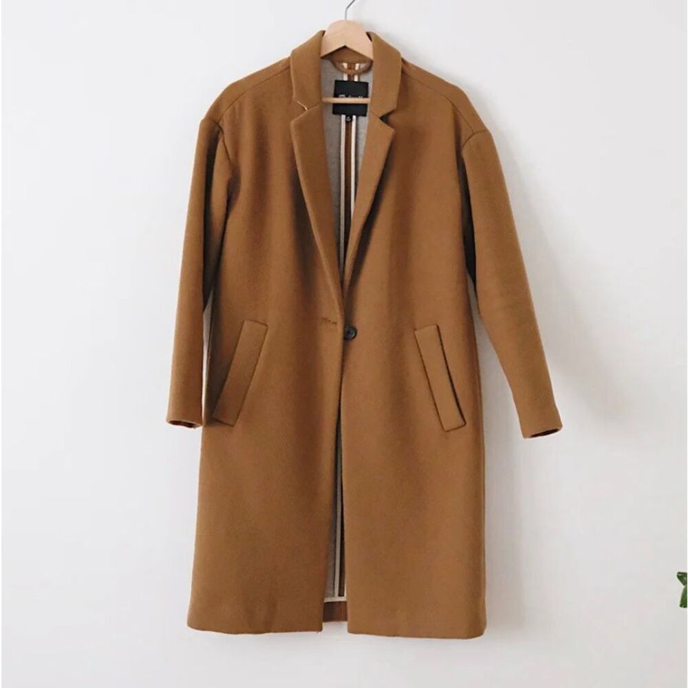 Madewell camel cocoon wool blend longline peacoat… - image 1